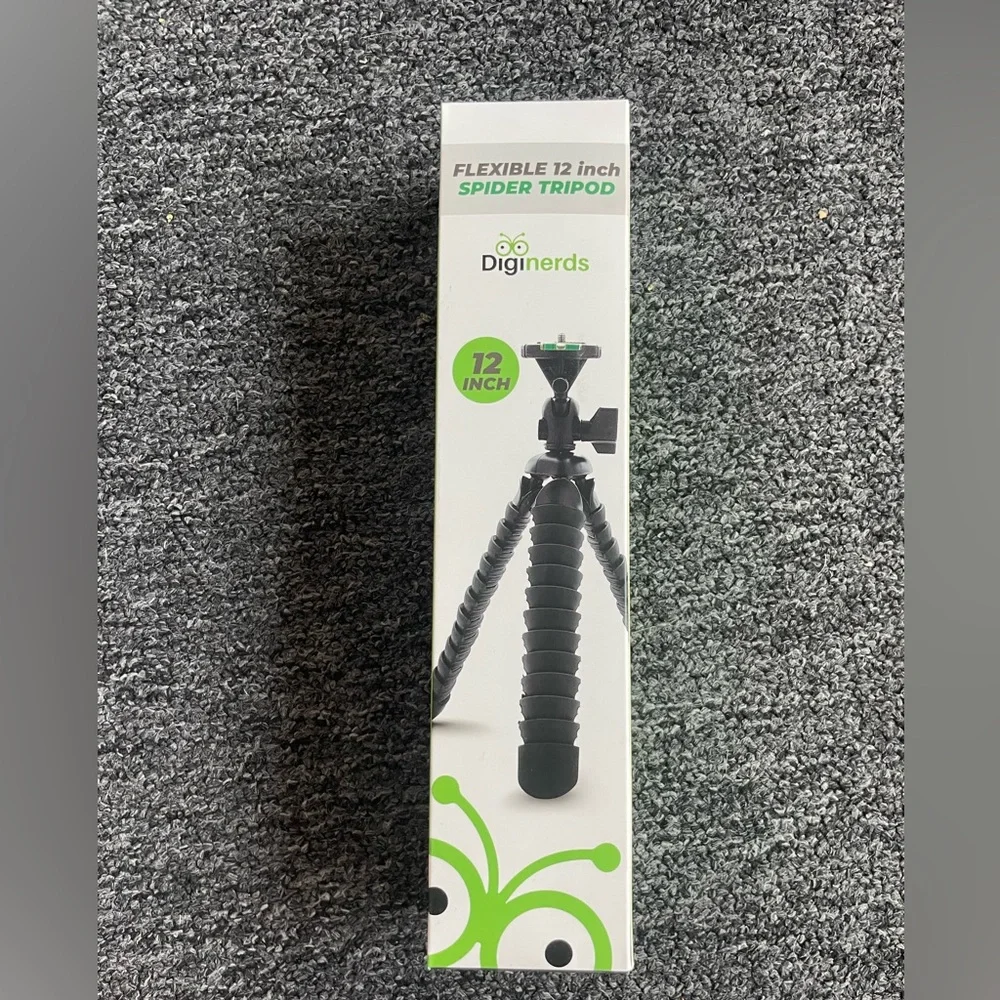 Diginerds Videography 12 Inch Black Flexible Tripod for Cameras and Video NIB